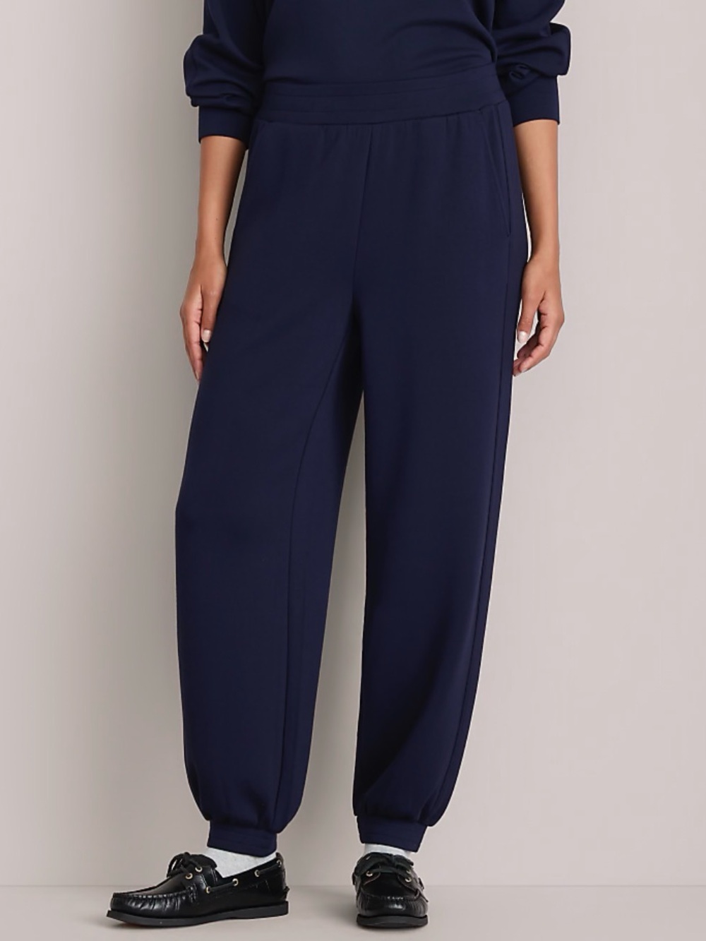 Lou and Grey Scubasoft joggers from LOFT, size M, navy